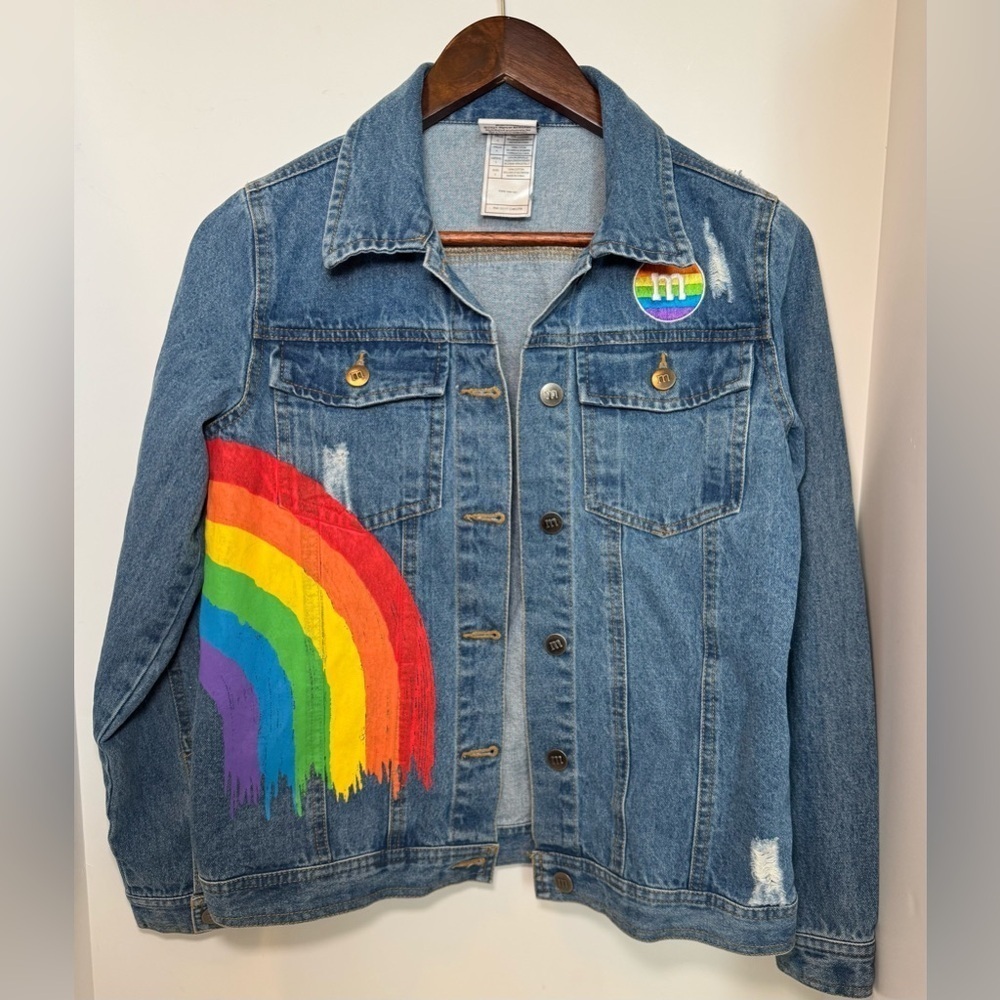 M&Ms Mars Candy Denim Jean Jacket limited edition NWT Size small